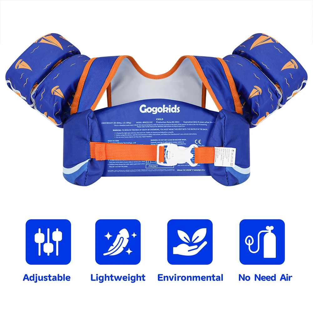 Life Jacket Swimming Armbands Child Float Arm Sleeve Floating Ring Safe Life Jacket Cartoon Children's Swim Life Jackets Baby Arm Ring Buoyancy Vest Garment