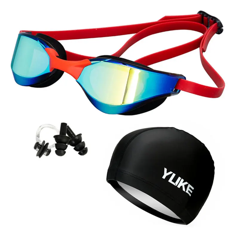 Swimming Goggles Silicone Waterproof Plating Double Anti-fog Uv Men Women Lens Pool Eyewear