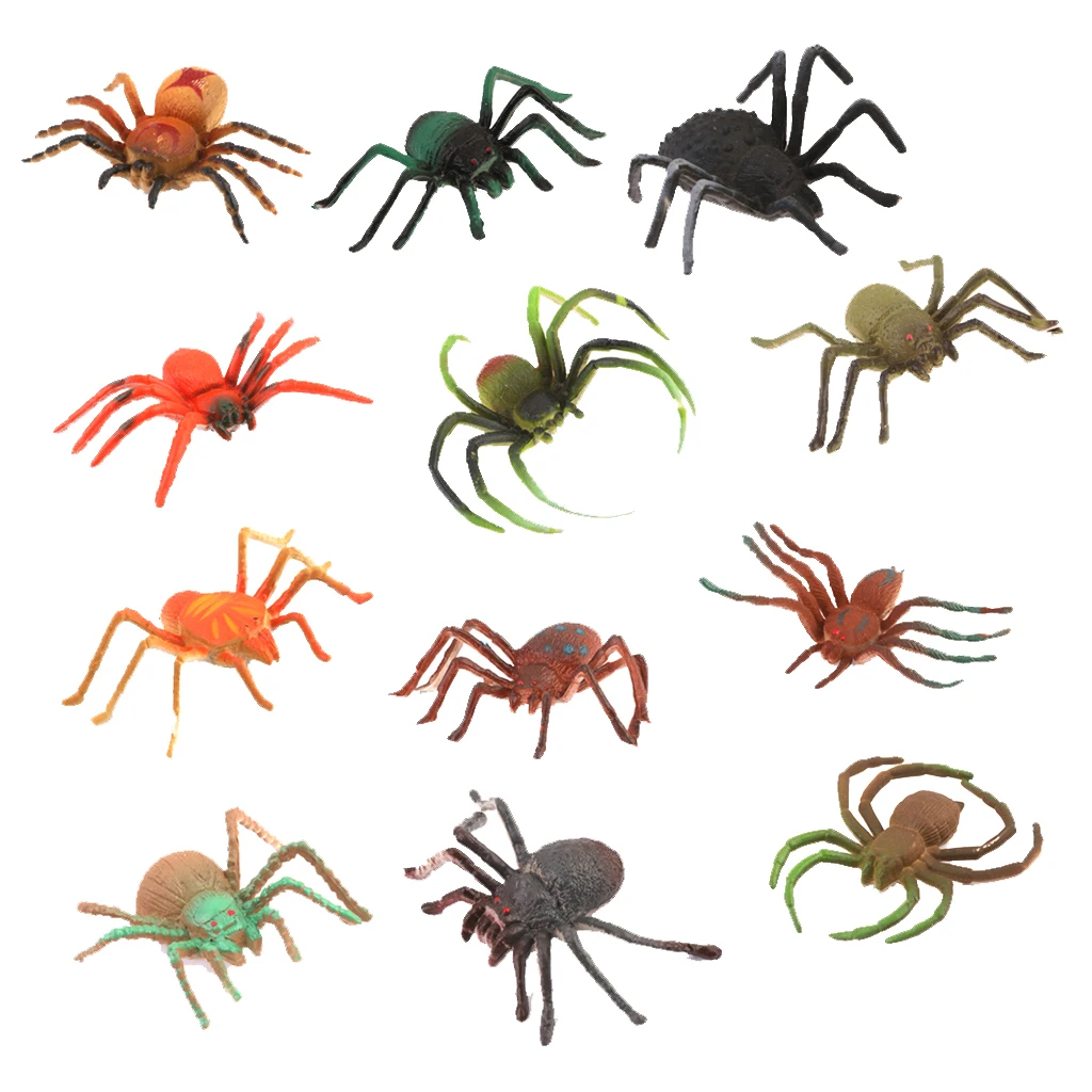 

Vivid Spider Crawl Model Trick Toy Party Goody Loot 12pcs Set
