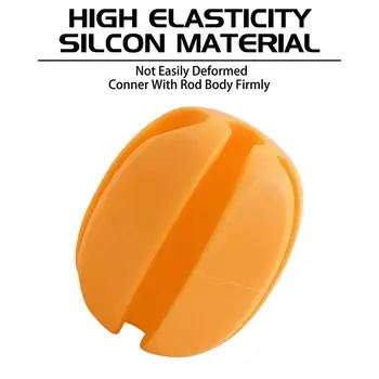 6pcs Silicone Fishing Rod Holder Ball Straps 5 Hole Lightweight Fishing Tackle Ties Organizer Storage Racks Fishing Accessories 4