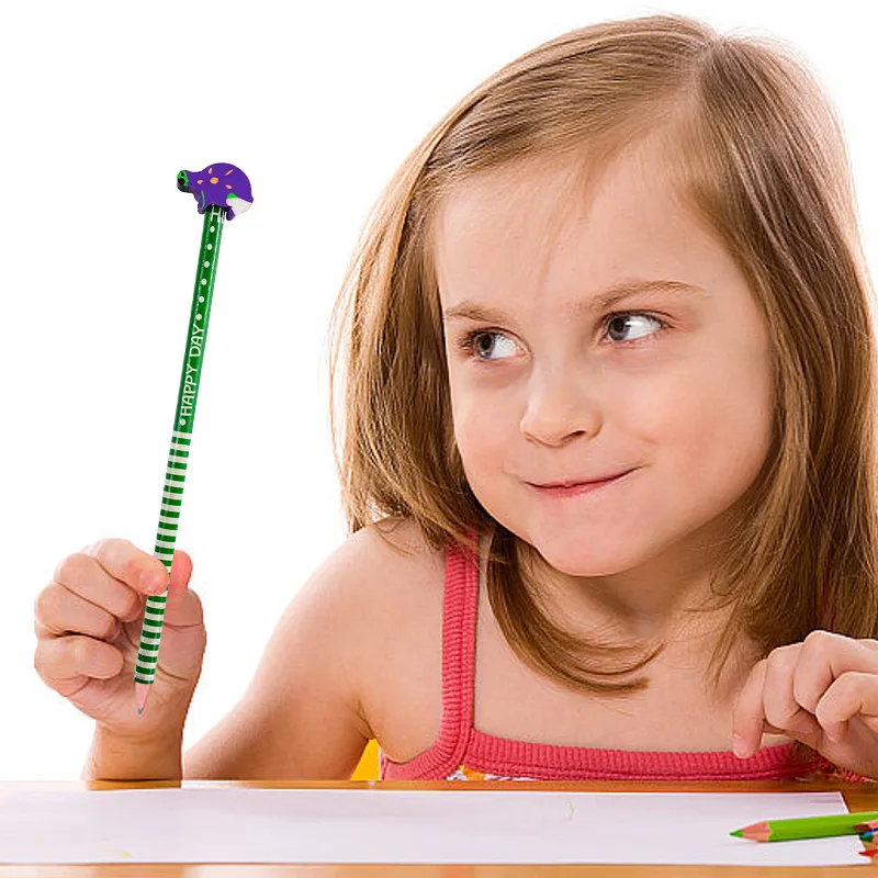 5-40Pcs 19CM Cartoon Tier Bleistift Mit Radiergummi Holz Mine HB Zeichnung Bleistifte Für Kinder Geburtstag Party geschenke Füllstoffe Schreibwaren – Detail 4