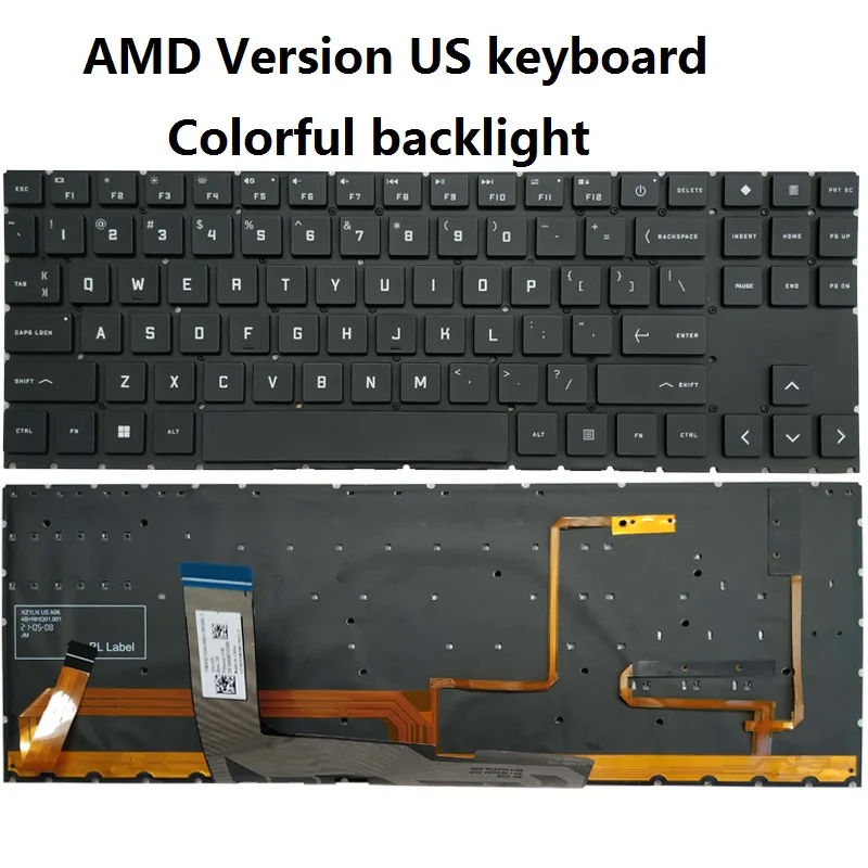 Eua Latin la Espanhol sp Teclado Portátil para hp Omen 15-en 15-ek 16-b 16-c Tpn-q238 Tpn-q236 Q265 Q267 com Luz de Fundo Novo - Imagem 5