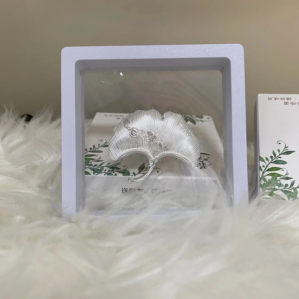 1pcs Real 999 Pure Silver Leaf Leaves Collection Jewelry Gift for Bookmark tea Decoration Souvenirs Ornament Accessories