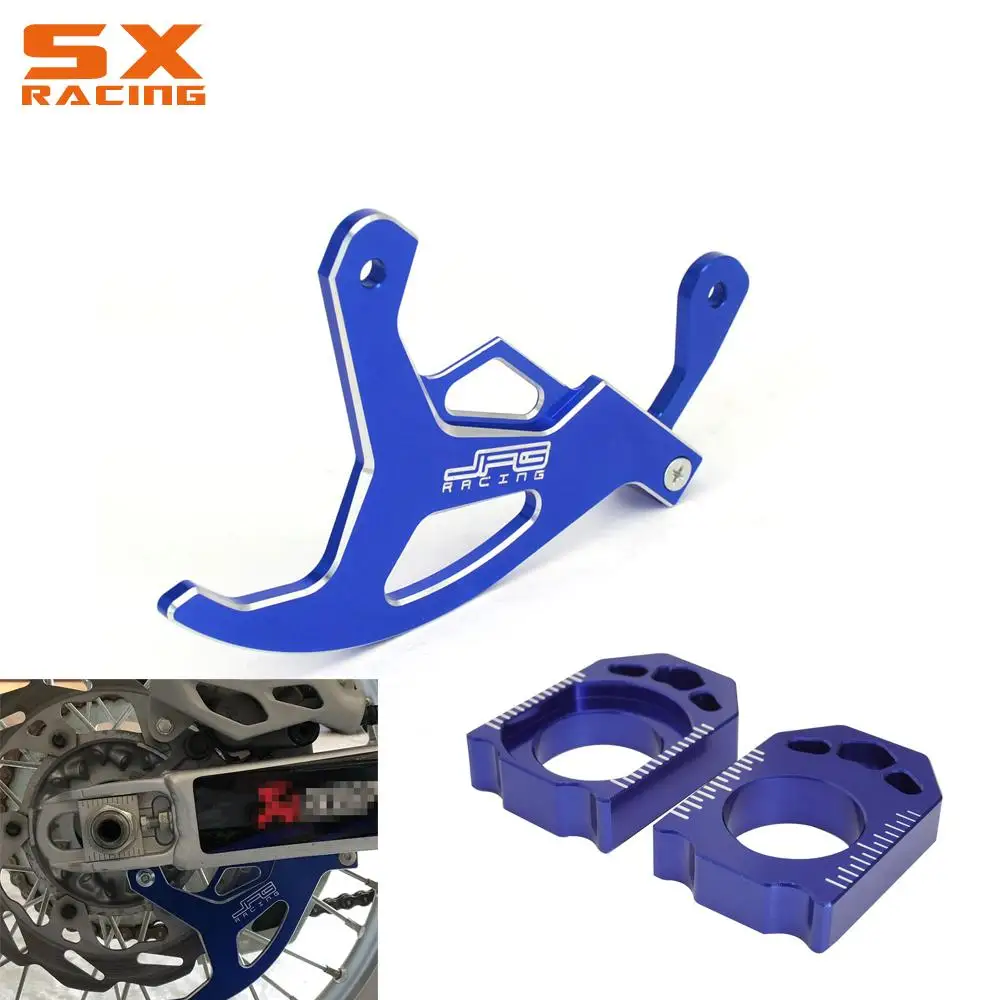 Rear Brake Disc Rotor Protector Cover Axle Blocks Chain Adjuster For