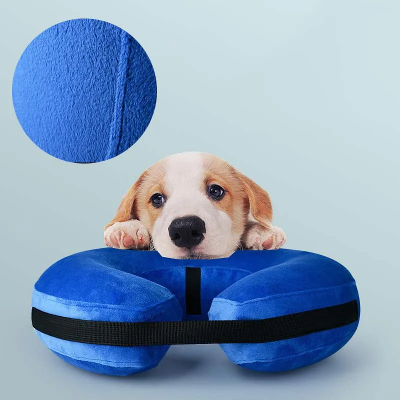 Inflatable Dog Cones Soft Breathable Pet Elizabethan Collar for