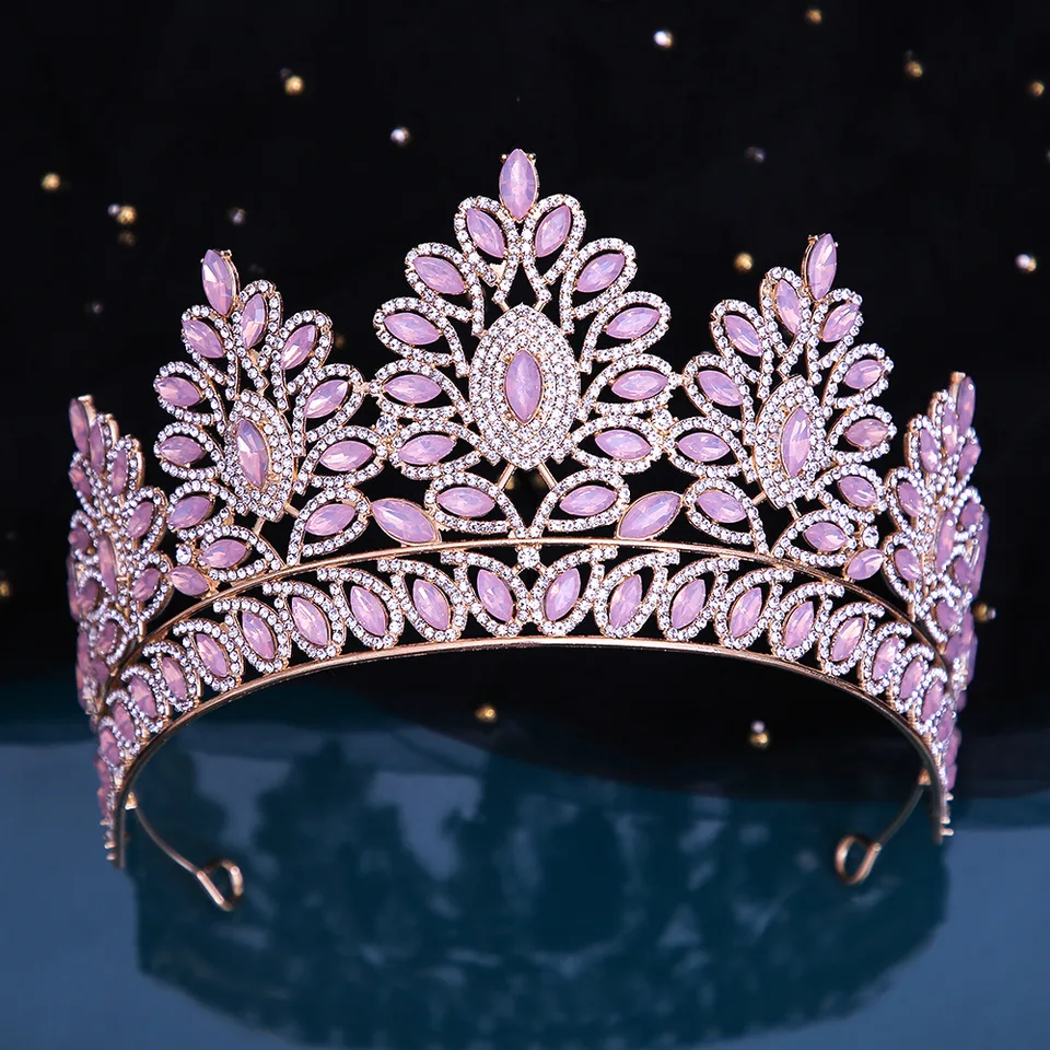 Couronne Princesse Mariage Baroque Cristal - Strass Scintillants - Pour Mariage Anniversaire Fêtes - Taille Universelle 12.2cm Diadème Couronne