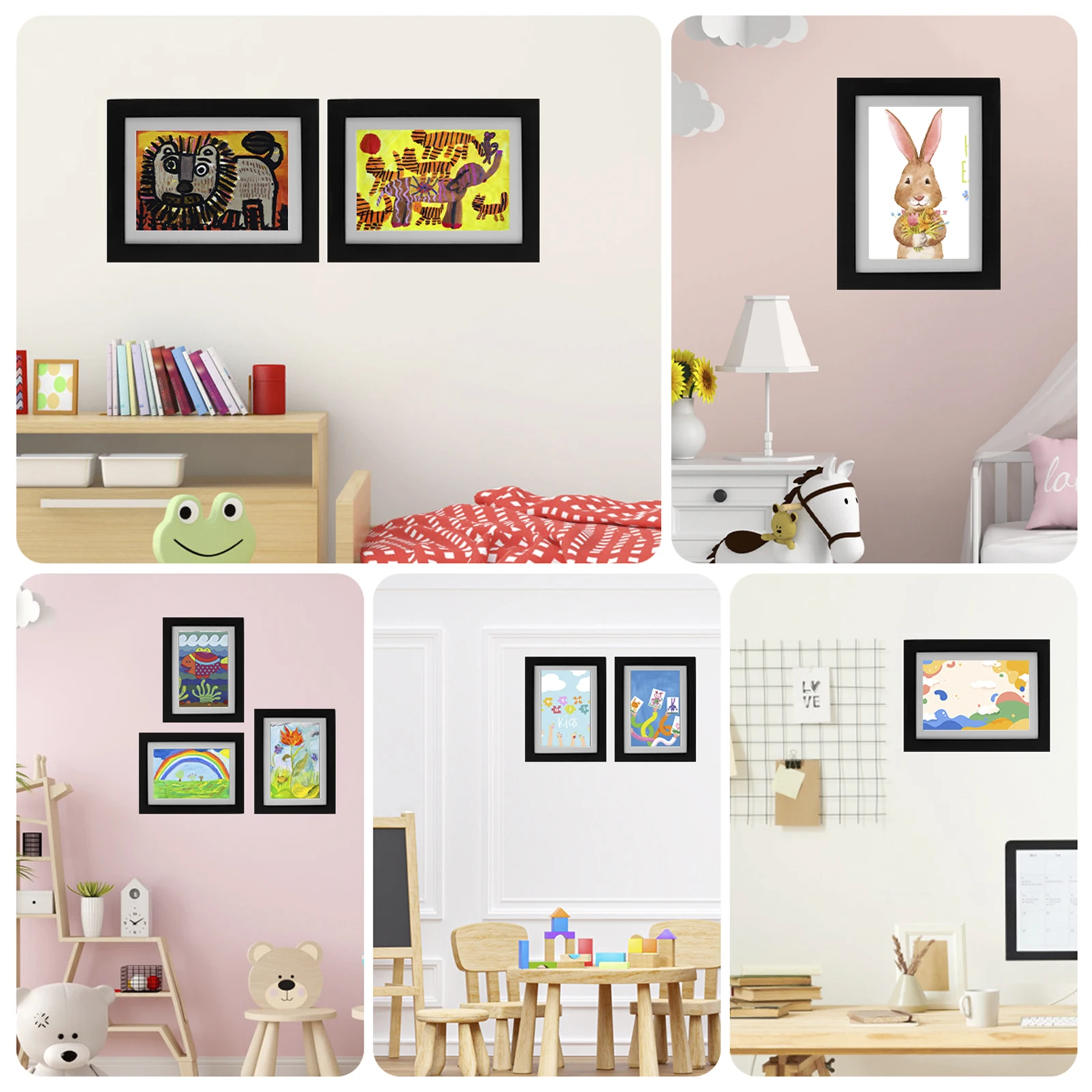 Children Art Frames Front Open Changeable Kids Frametory Poster Photo Drawing Paintings Pictures Display Home Decor 1/2/4Pcs art frames