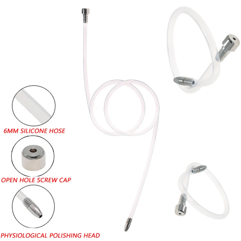 Male Extra Long Silicone Catheter Plug Insertion Masturbation Stimulation Chastity Penis Catheter Horse Eye Wand UrethraSound18+