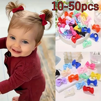 10/20/30/50 pezzi di graziosi elastici per capelli con fiocco antiscivolo |   Adatto a tutte le occasioni: fotografia festiva, divertenti accessori per capelli morbidi