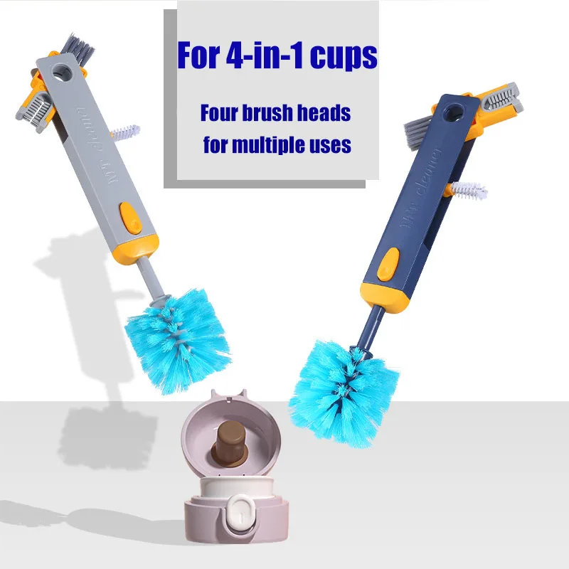 

4 In 1 Bottle Gap Cleaner Brush Versatile Cleaning Tools for Cups, Bottles and Narrow Spaces Cup Crevice