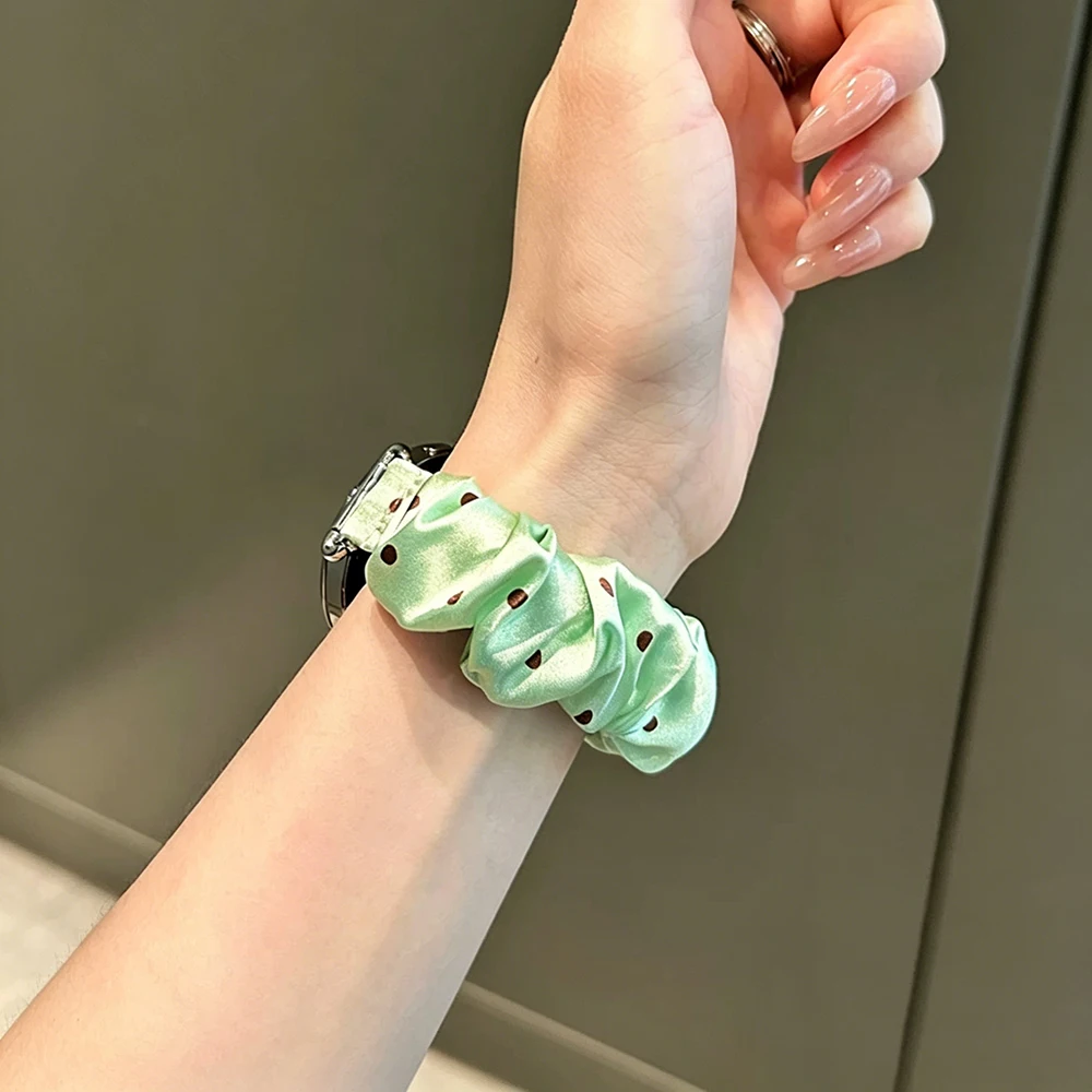 Stylish Scrunchies Stretchy Fabric Watchband – Elegant Replacement Wristband