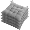 4Pcs Chair Cushion Pads Pillow Soft Tie On Square Sitting Mats For Home Office Car Sitting Travel 1