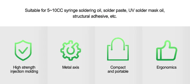 S7f0c1011f18149d7b56ca9b0306a5422t RELIFE 5CC~10CC Rosin Flux Barrel Extruder Manual Labor-Saving Glue Gun For Syringe Welding Oil, Solder Paste, UV Mask Oil,Glue