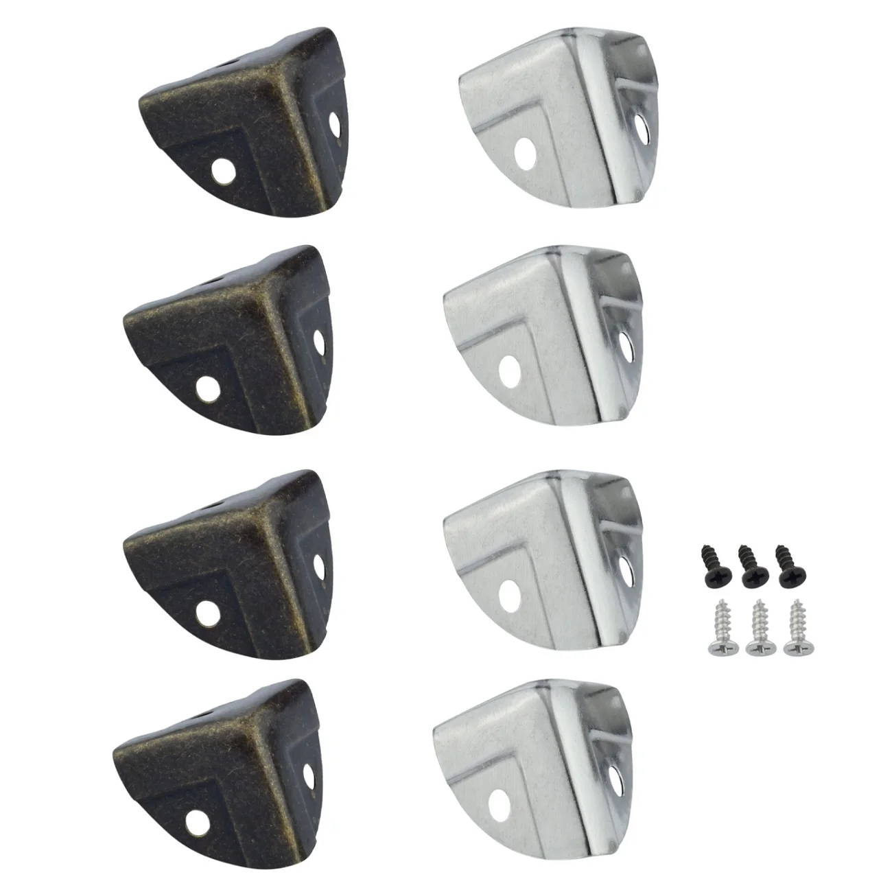 4Pcs Antique Bronze Furniture Cabinet Chest Jewelry Wood Box Decorative Feet Leg Corner Protectors Cover Metal Brackets 24*24mm