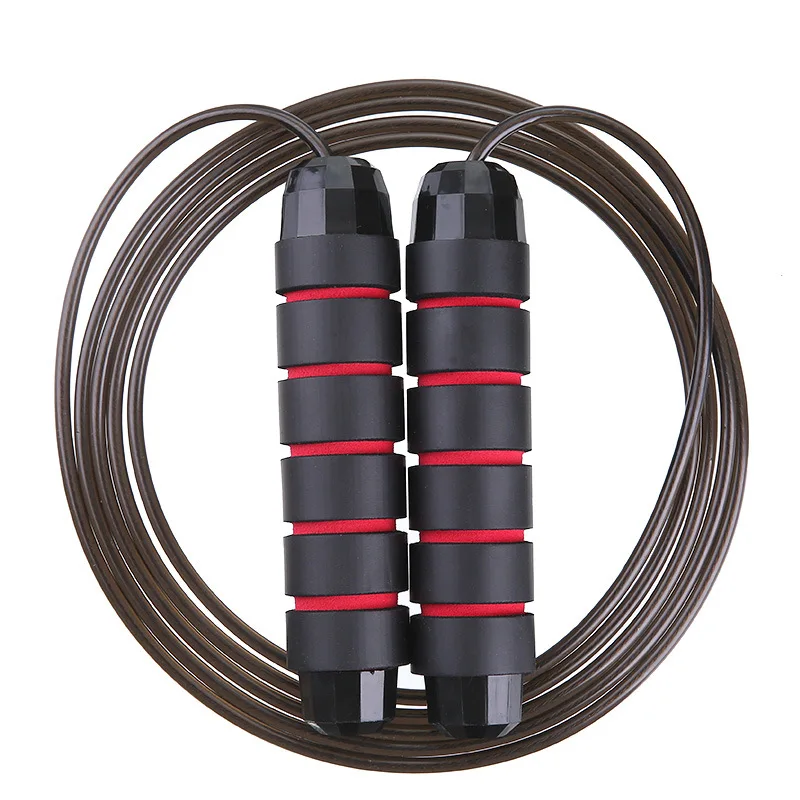 Jump Rope Professional Tangle Free Rapid Speed Foam Handle Adjustable Steel Skipping Gym Fitness Slim Body