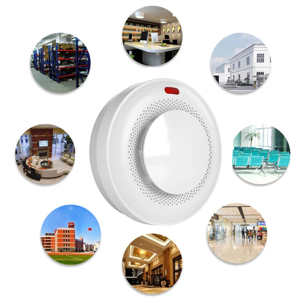433MHz Smoke Detector Sensor Wireless Fire Security Protection Alarm Sensor Smart Home Require Sonoff RF433 Bridge Hub Smoke Alarm