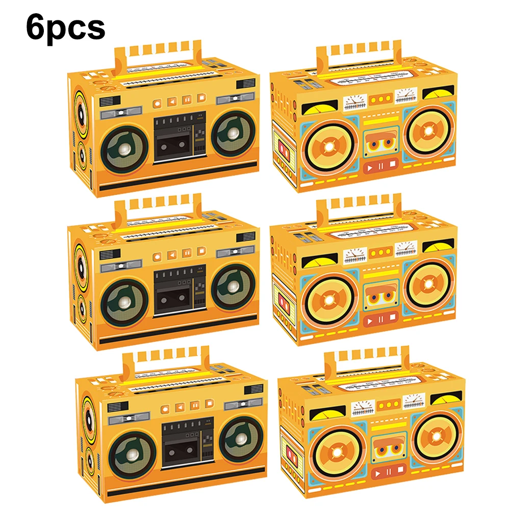 70er 80er 90er Party Kassette Servietten Neuheit Boom Box Gefälligkeiten Geschenk Papier Boxen Retro Radio Dekor Hip Hop Geburtstag Party Supplies – Detail 6
