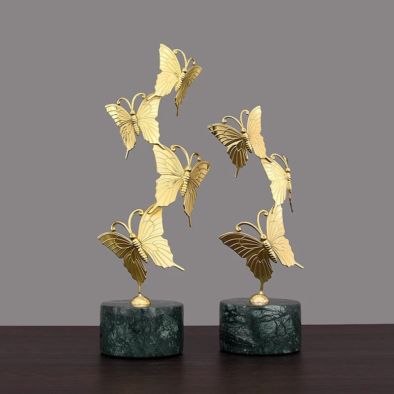 

Modern Wrought Iron Gold Butterfly Ornaments Hotel Office Desktop Furnishing Decoration Home Livingroom Table Figurines Crafts