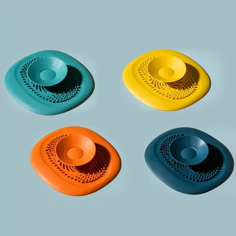 Sink Silicone Drain Strainer Shower Bathtub Floor Water Stopper Rubber Kitchen Bathroom Deodorant Plug Hair Pickups Home