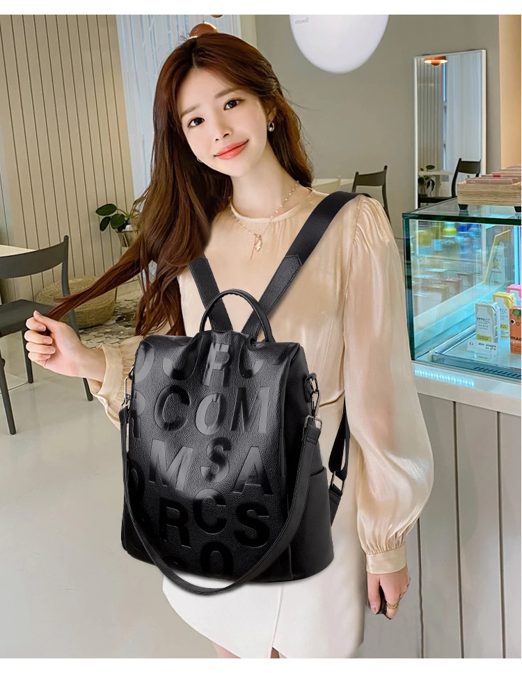 High Quality Leather Women Anti-theft Backpack 2023 Luxury Design Waterproof Women's Backpack Large Capacity Travel Bag Backpack