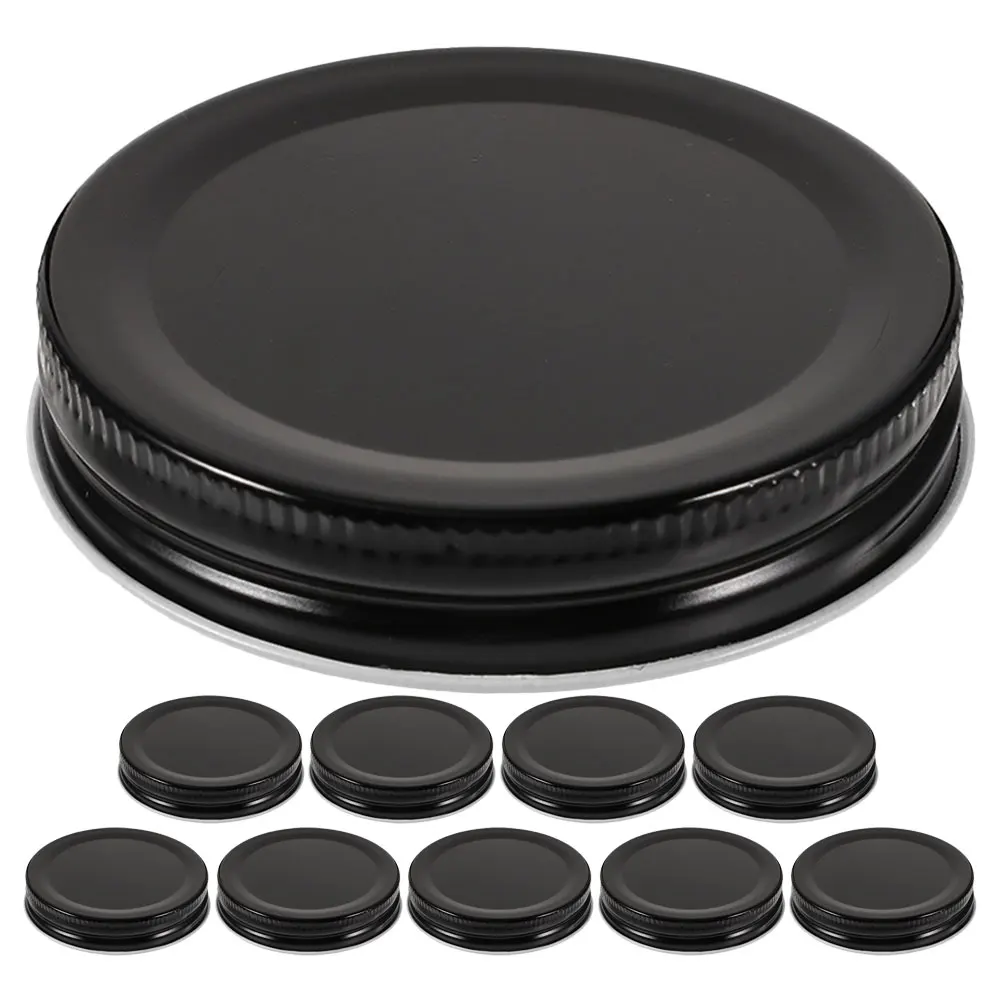 Wide Mouth Jar Lids Metal Leak Proof Canning Jar Caps Yogurt Jam Honey Jars Airtight Seal multiuse kichen tool 10pcs