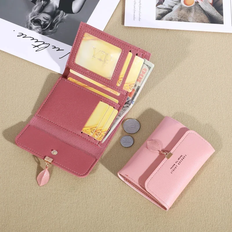 Coin Purse Wallet Trifold Clutch Minimalist Credit Card Holder Women's Casual