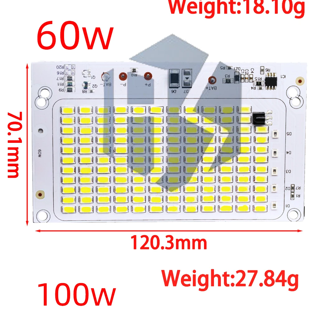 1~10PCS 25W 40W 60W 100W LED Outdoor Solar-Energie 5730 Hochhelligkeits-LED-Perlenlicht Integrierte Lichtquelle Lichtpanel-Steuerung – Detail 20