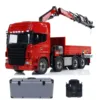 1/14 8x8 RC Hydraulic Crane Tractor Truck Electric Car Quick Attached Bucket Painted Finished Radio Control Vehicle Car Light 3