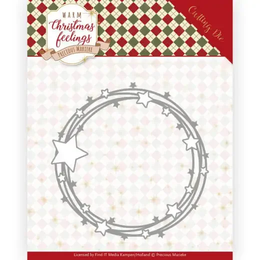 Mmao Crafts Metall-Stanzformen, Weihnachtsstern-Kerzenrand-Schablone für DIY Scrapbooking, Papier-/Fotokarten, Prägeformen