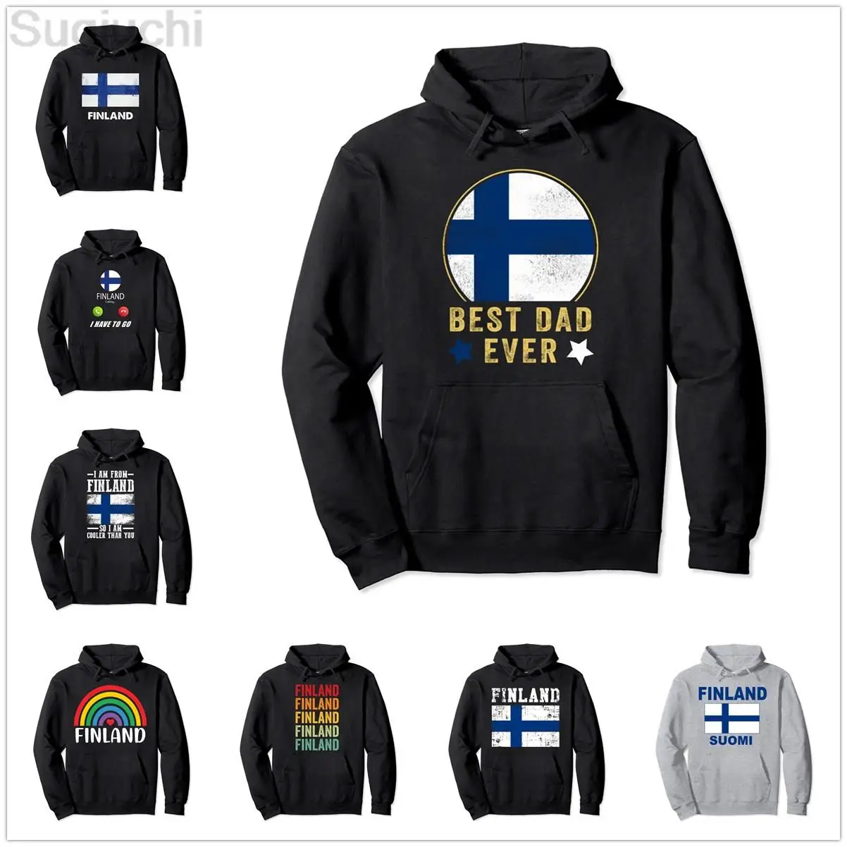 

New Sisu Finnish Flag Suomi Finland BEST DAD EVER Pullover Hoodie Men Women Unisex Cotton Hoodies Man Fashion Style Sweatshirt