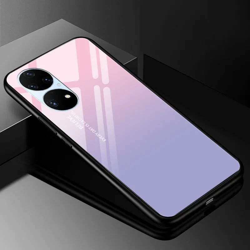 Luxury Tempered Glass Phone Case with Hard Back Bumper