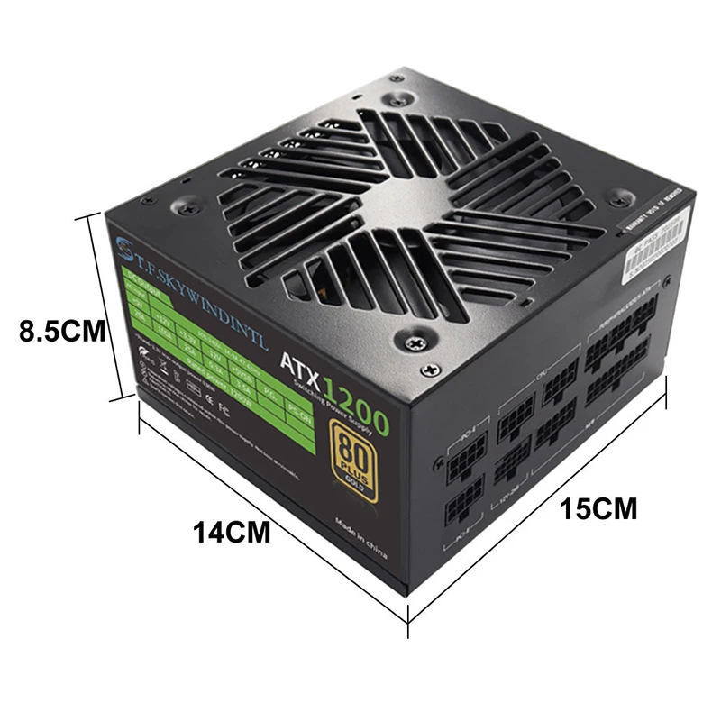 PCIE 5.0 1200W PC 전원 공급 장치 전원용 전체 모듈형 PSU 1200W 와트 전원 공급 장치 ATX PC PSU GPU 게임용 그래픽