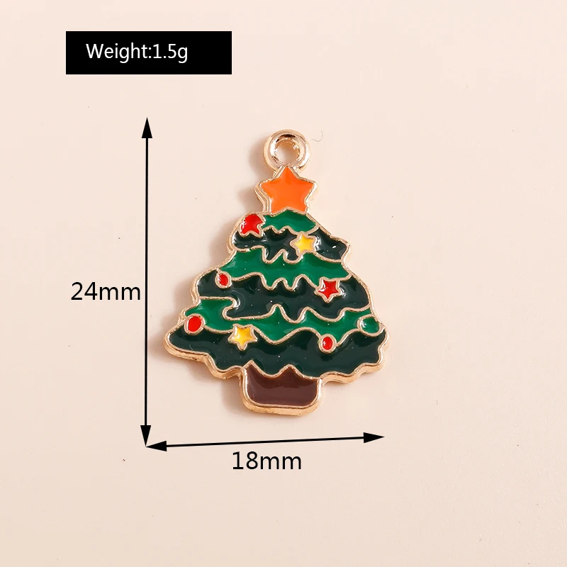 20 Stück 11 x 25 mm niedliche Kristall-Emaille-Weihnachtsbaum-Charms-Anhänger für Schmuckherstellung, Halsketten, Ohrringe, Armbänder, DIY, Basteln, Geschenk – Detail 25