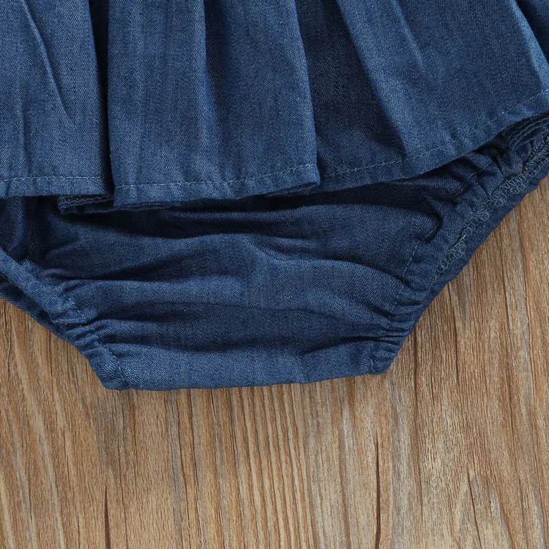 1-4 Years Baby Kids Girls Denim Shorts Elastic Waist Pleated Solid Summer Skirt Shorts Girls Casual Daily Mini Pants