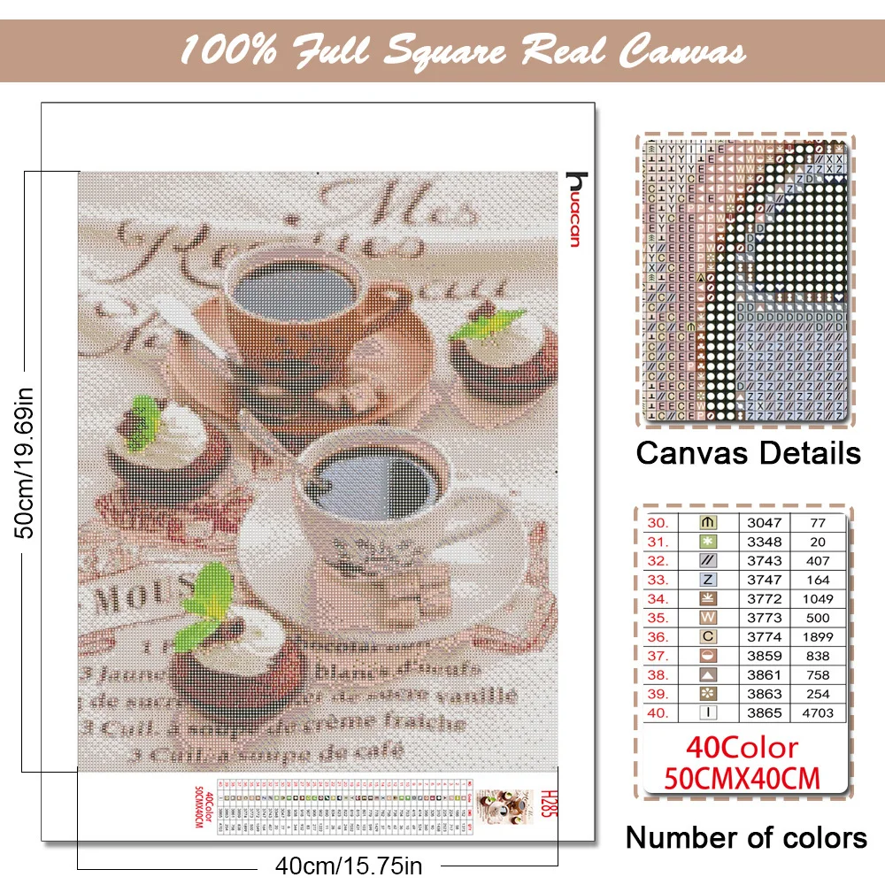 Diamond Embroidery Coffee Full Display Diamond Mosaic Landscape Painting Square Rhinestones Art Home Decor diamond painting