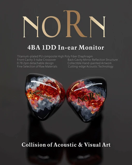 KINERA NORN In-Ear Monitor Earphone 4BA+1DD Hybrid Drivers HIFI 