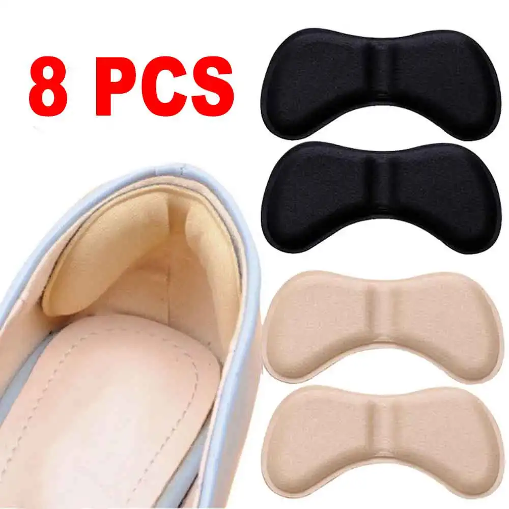 Heel Patch Insole Heel Protector Heel Protector Pads Heel Insoles Heel Cushion Insole Heel Cushion Protector Heel Protector Patches Heel Protector for Women Shoes Size Reducer Filler Cushion Padding 4Pair