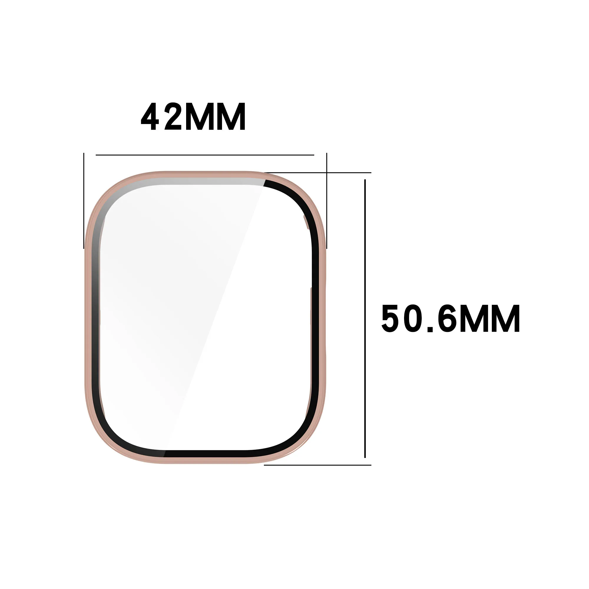 All-Around Hard Bumper Screen Protector Cover for Smartwatch – Glass + PC Case