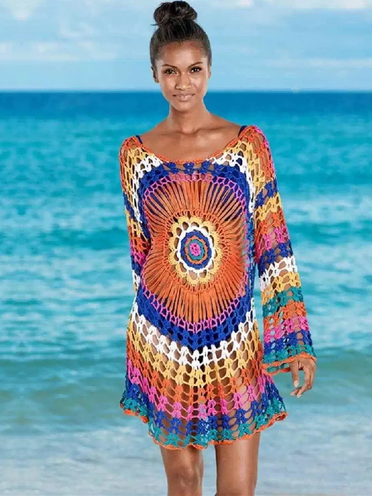 Handmade Knitted Beach Cover Up Tunics 