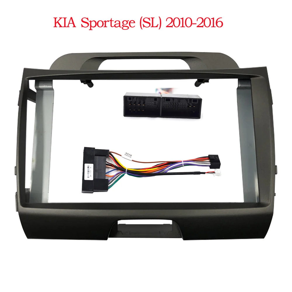 

Car Frame Kit with CableFor KIA Sportage 2010-2016 Auto Stereo Dash Panel Mounting Bezel Faceplate Center Console Holder Fascia