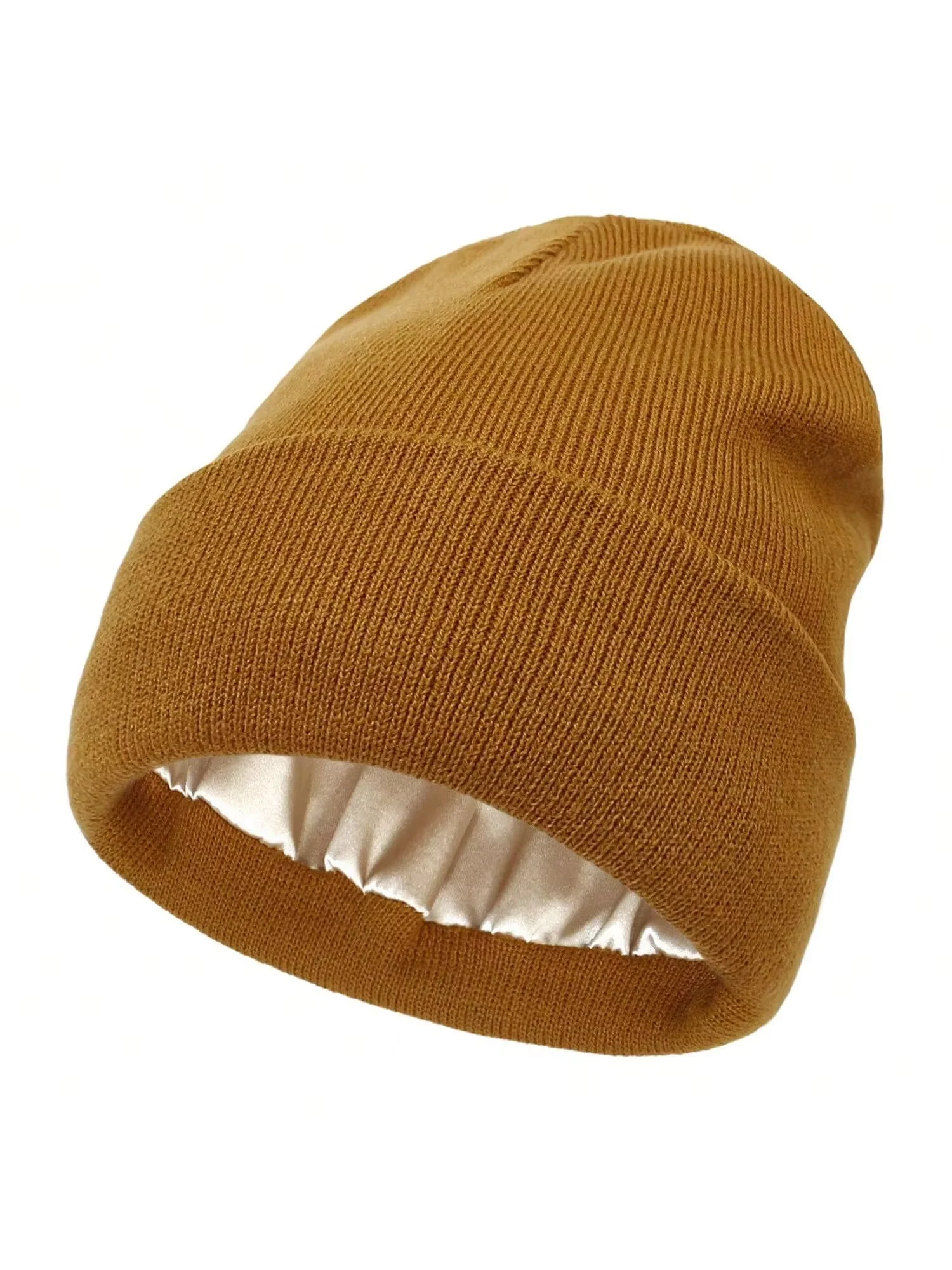 Unisex Satin-Lined Anti-Static Winter Beanie - Slouchy, Warm, and Stylish Hair Cover