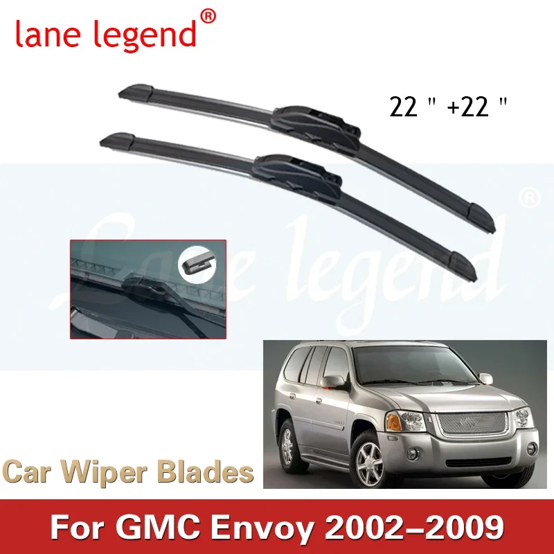 

2pcs Front Windshield Wiper Blades For GMC Envoy 2002-2009 2003 2004 2005 2006 2007 2008 Windscreen Window Accessories