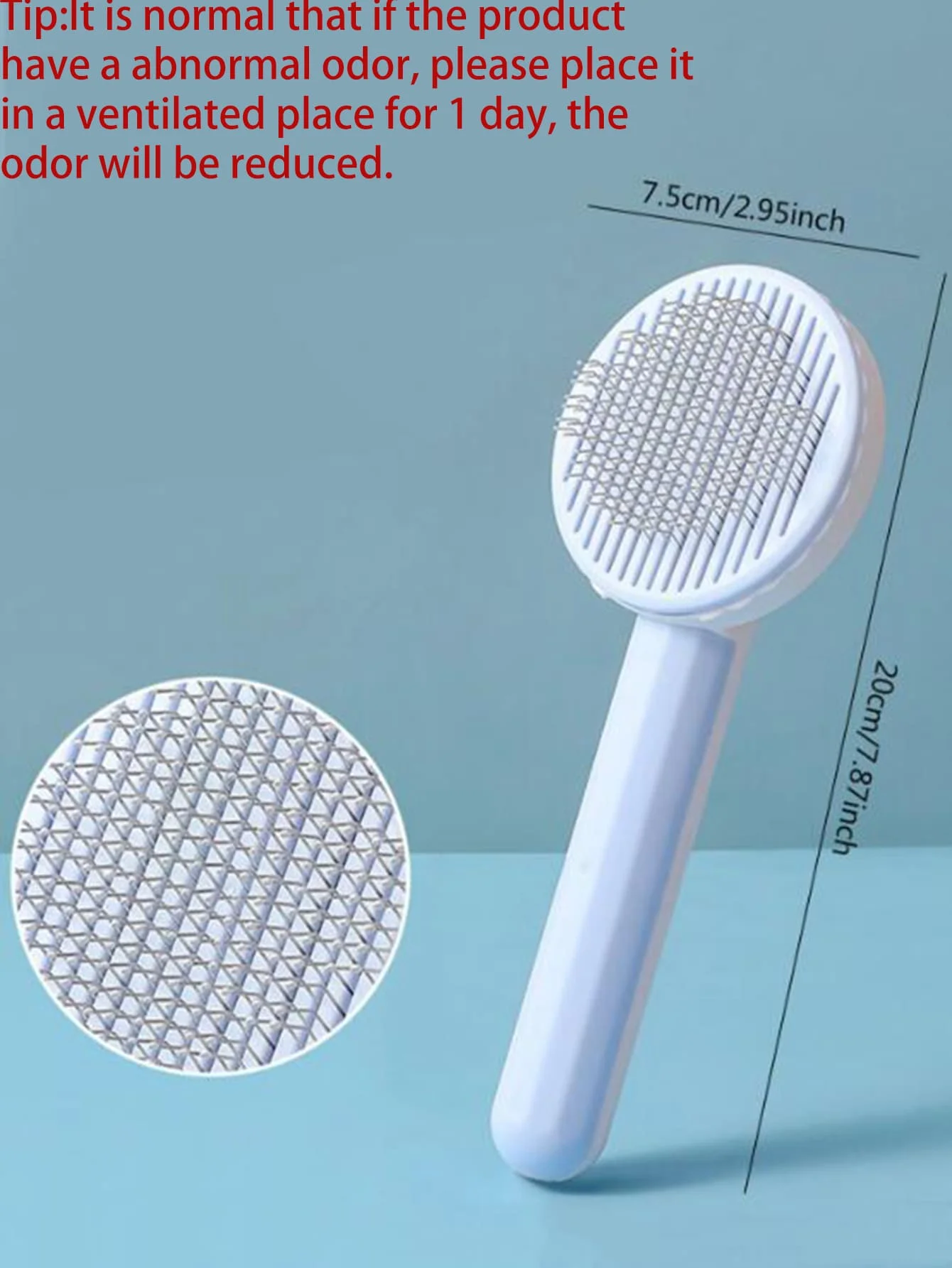 1pc-Self cleaning pet brush comb-perfect for removing tangled and loose hair, plus massage