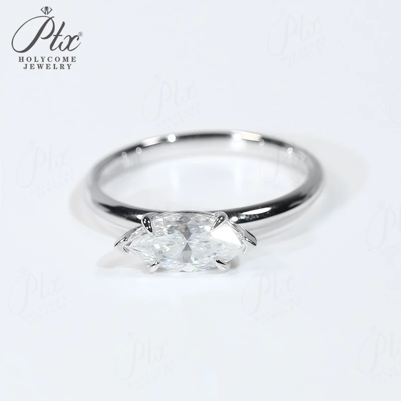 6-Zackiger Ring 18K Gold Moissanit Diamant D-Farbe VVS1 Reinheit Marquise-Form 10K 14K S925 für Frauen Geburtstagsgeschenk Hohe Qualität – Detail 16