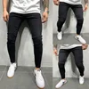 Spring Men Classic Elasticity  Pencil Jeans Jean Homme Man Soft Stretch Black Biker Masculino Denim Trousers Mens Solid Pants