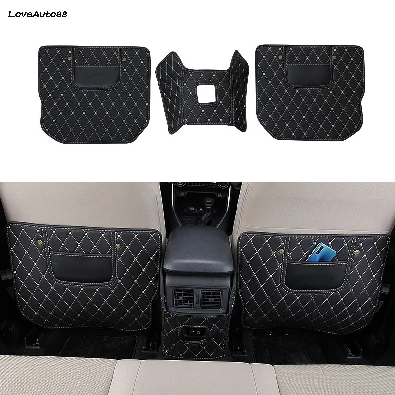 

Car Rear Seat Anti-Kick Pad Rear Seats Cover Back Armrest Protection Mat Accessories For Toyota RAV4 RAV-4 2022 2019 2020 2021