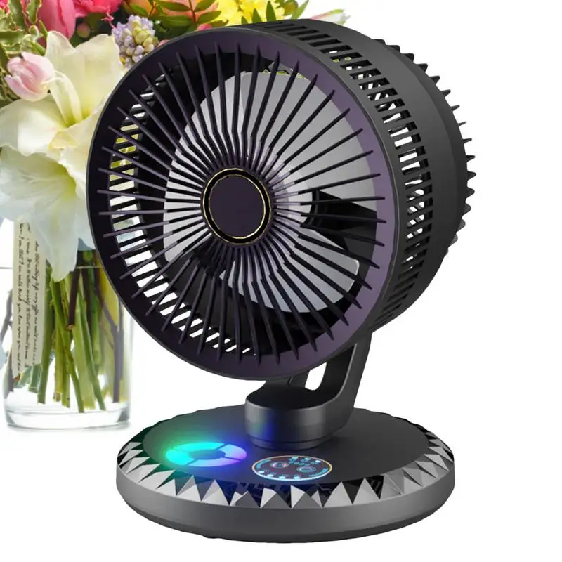 

Desk Fan Nightstand Fan Mute Portable Cooling Fan Small Desktop Air Circulator Fans For Bedroom Home Office Dorm USB Charging