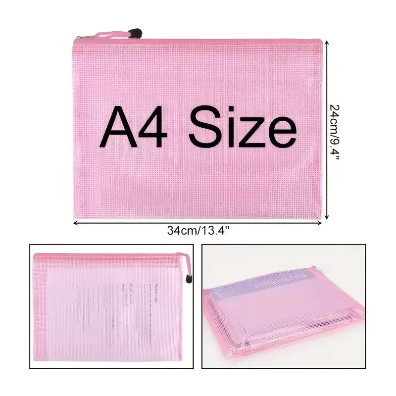 รูปสินค้า ซองเอกสารใสซิป A4 หนาทนทาน