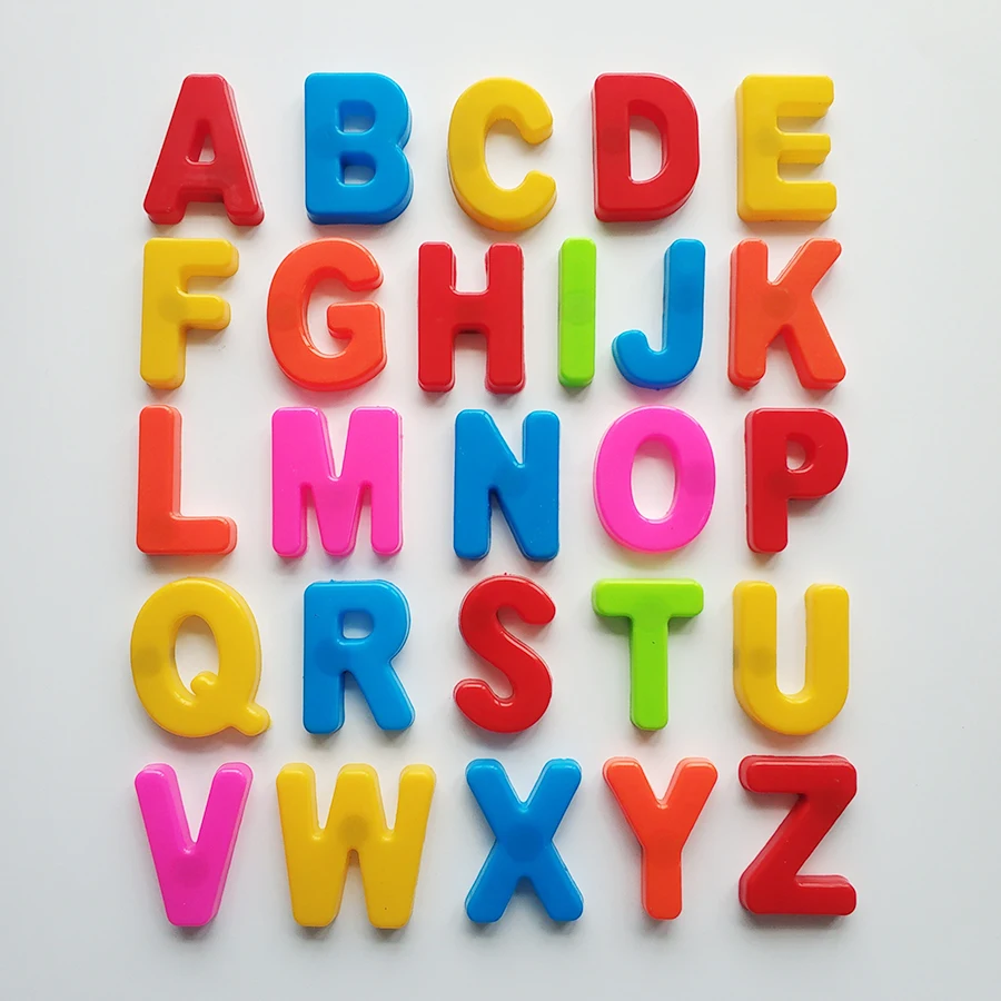 Plastic Magnetic Puzzle Stickers Digital Russian English Letters Baby Homeschool Supplies Educational Learning Toys for Children