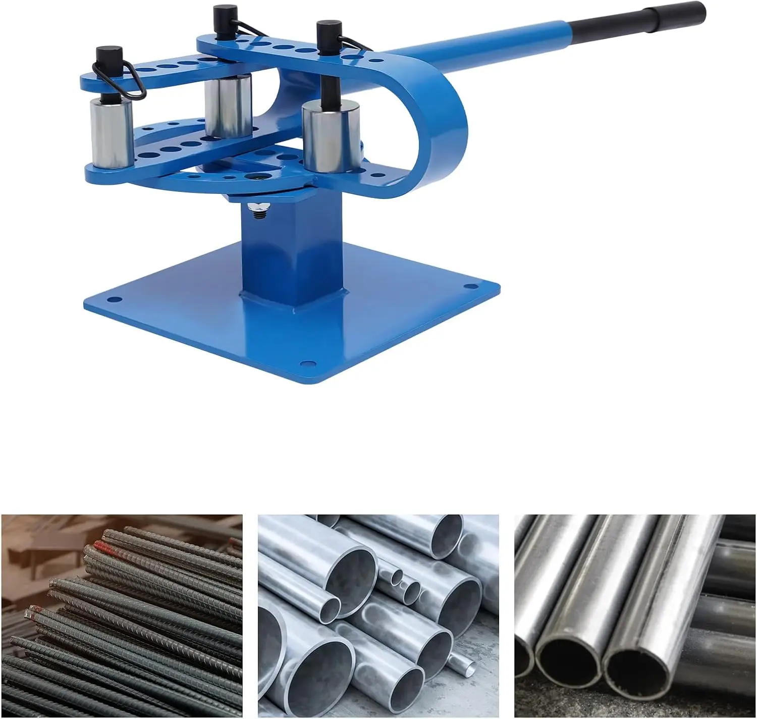 7-teiliger manueller Kompakt-Metallbieger, 1-3 Zoll Hochleistungs-Rohrbieger, Tisch-Flachstangenbieger für Bauarbeiten – Detail 1